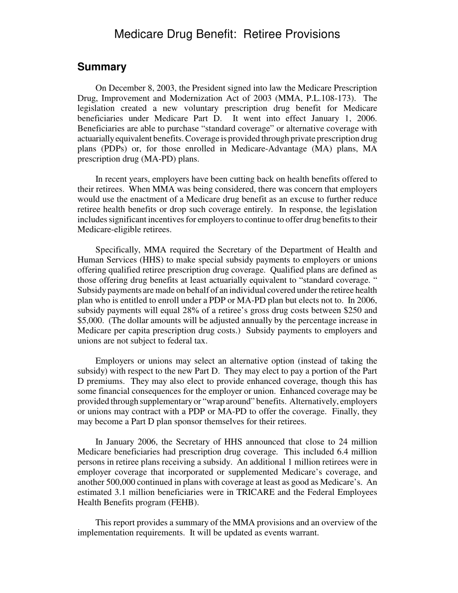 [20060209]RL33041_医疗保险药品福利：退休人员准备金.pdf_第2页