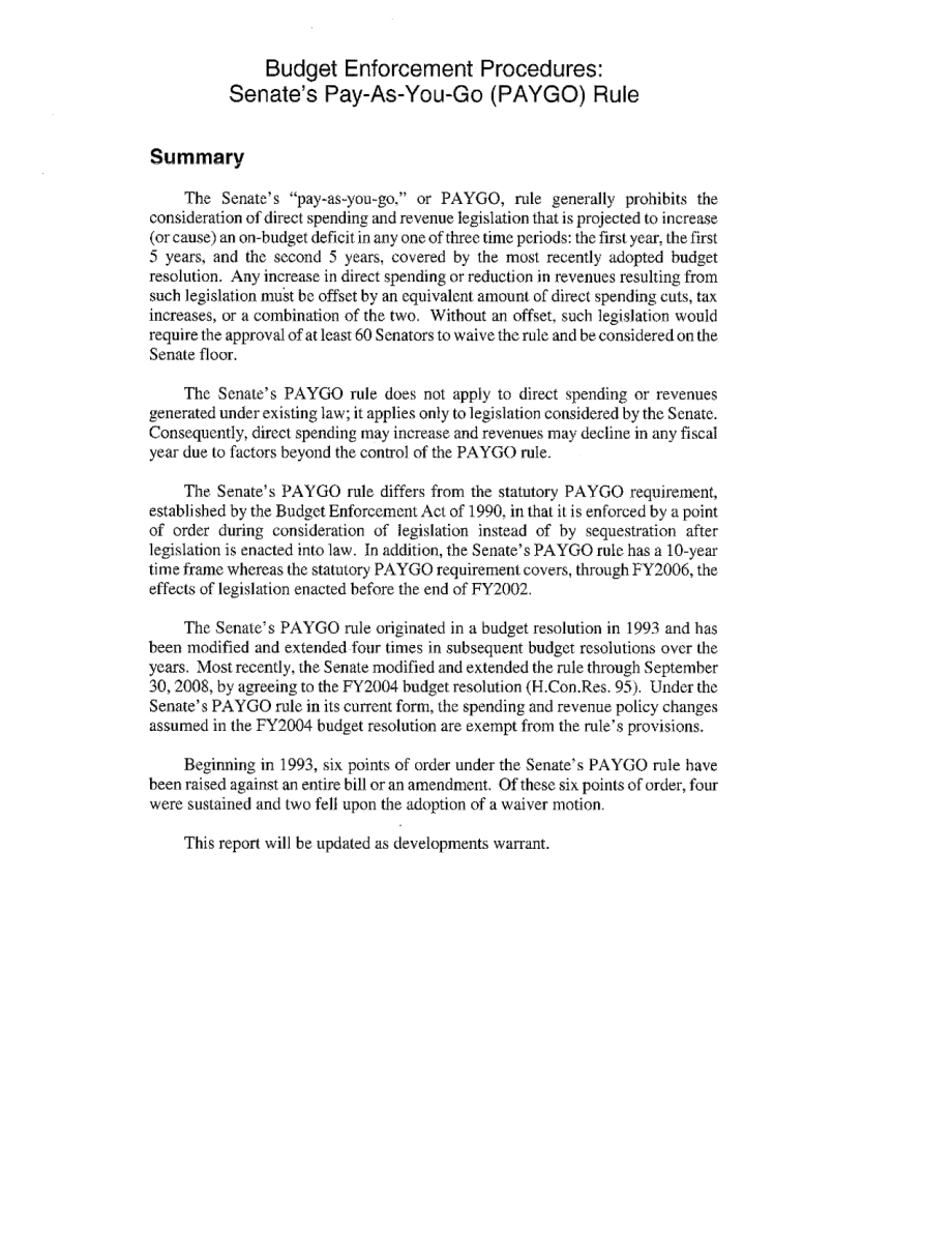 [20030602]RL3194_预算执行程序：参议院现收现付（PAYGO）规则.pdf_第2页