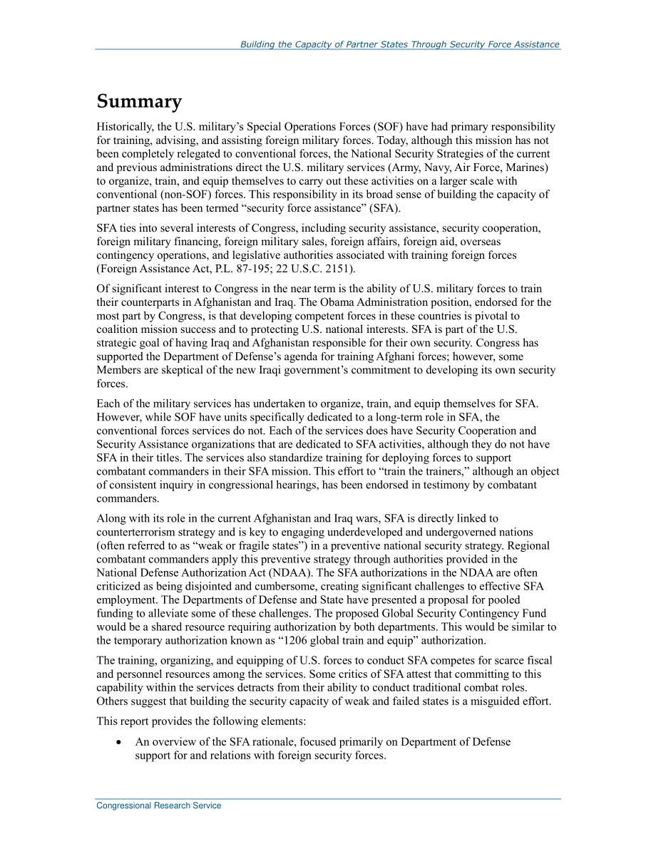 [20110505]R41817_通过安全部队援助建设伙伴国的能力.pdf_第2页