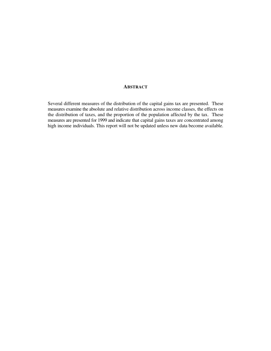 [19990924]RL30317_资本利得税： Distributional Effects.pdf_第2页