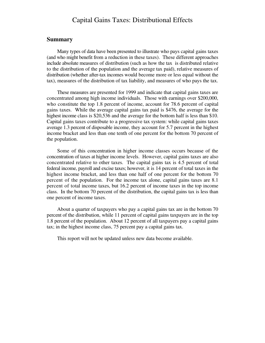 [19990924]RL30317_资本利得税： Distributional Effects.pdf_第3页