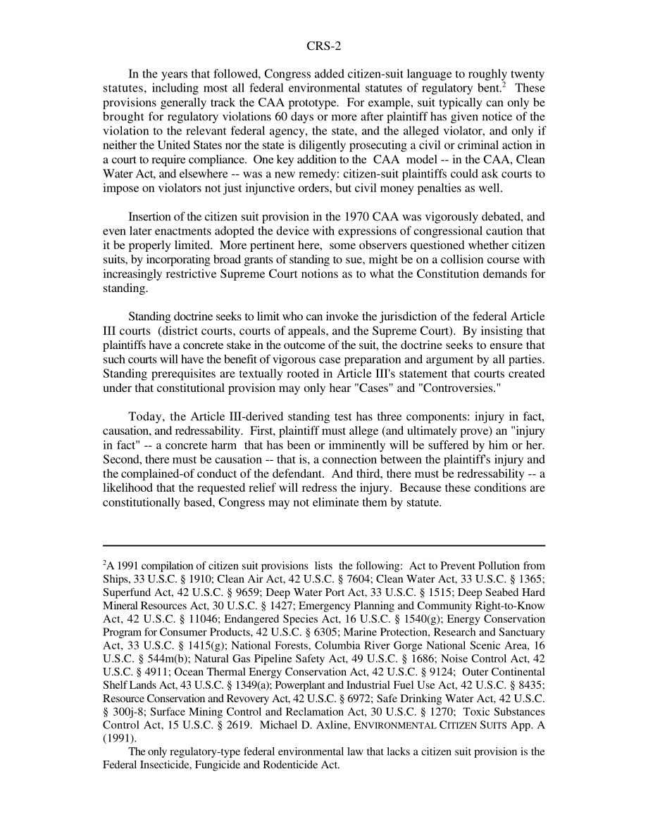 [19990105]RS20012_继Steel Co.和Laidlaw之后公民诉讼的未来.pdf_第2页