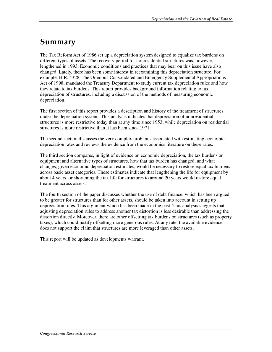 [20001025]RL30163_房地产折旧与税收.pdf_第2页