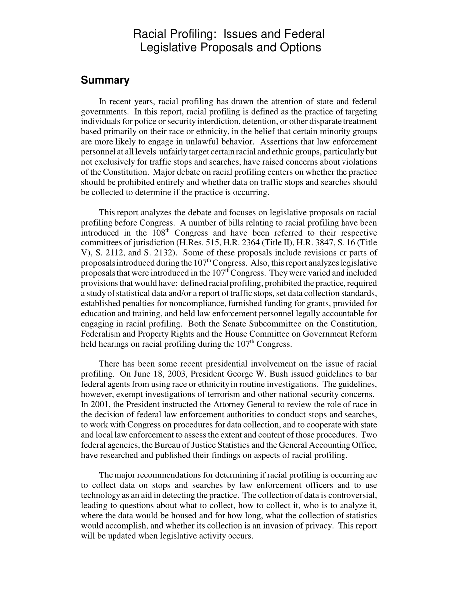 [20040505]RL32231_种族貌相：问题和联邦立法提案.pdf_第2页