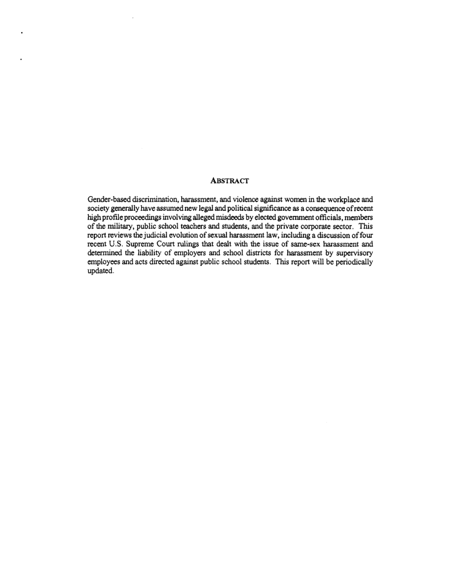 [20000525]98-34A_对妇女的性骚扰和暴力：联邦法律的发展.pdf_第2页