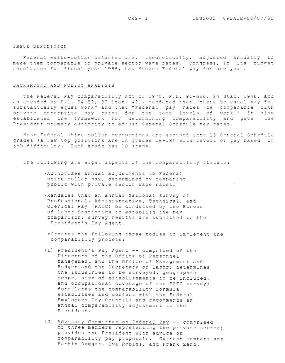 [19850807]IB85035_联邦白领的薪酬兼容性.pdf_第2页