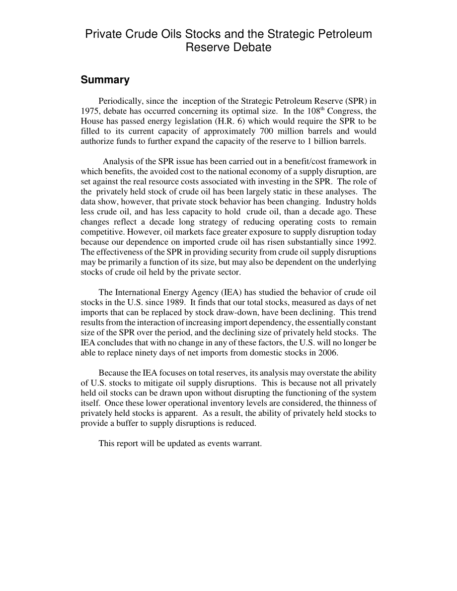 [20030623]RL31972_私人原油库存与战略石油储备之争.pdf_第2页