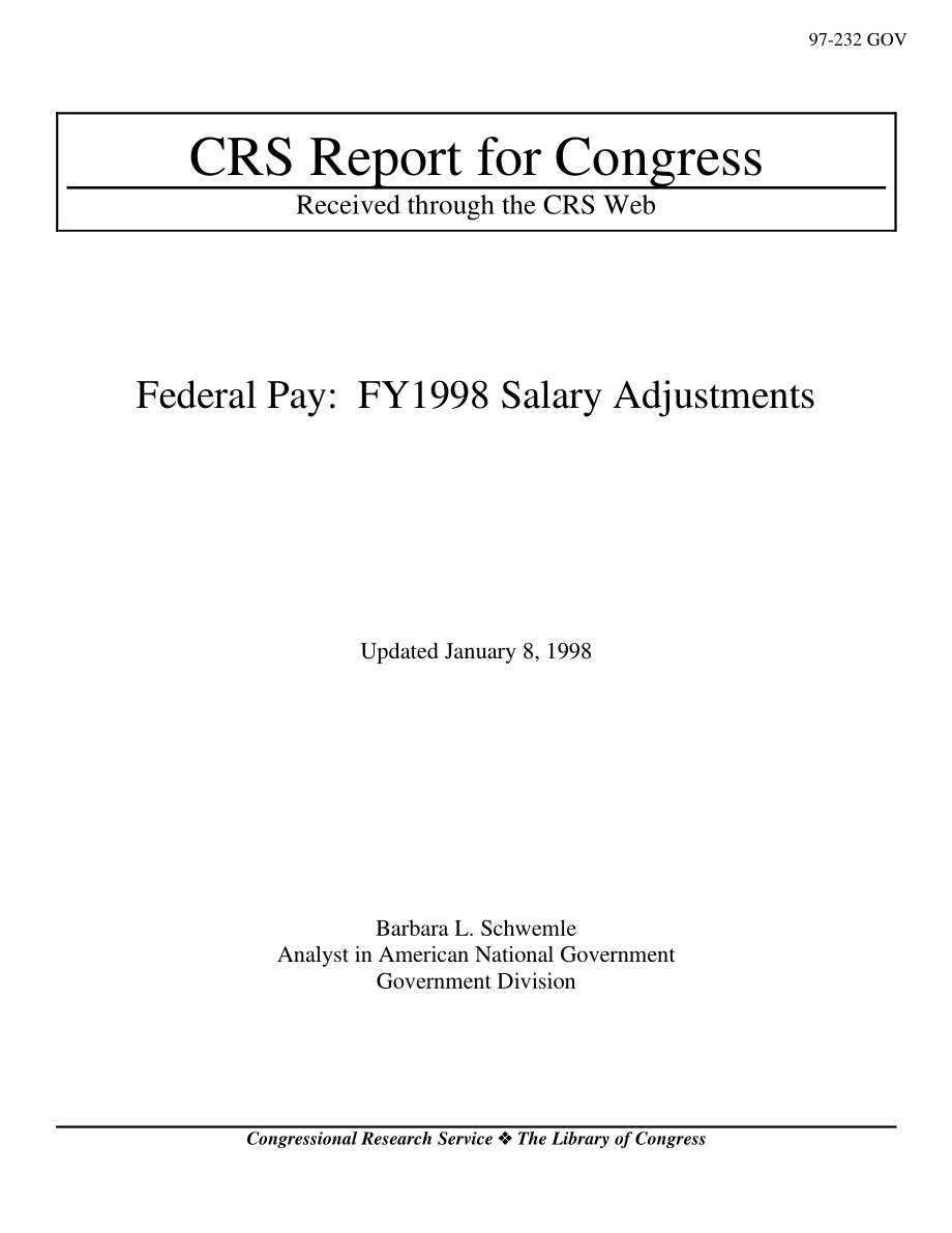 [19980108]97-232GOV_联邦工资：1998财年工资调整.pdf_第1页