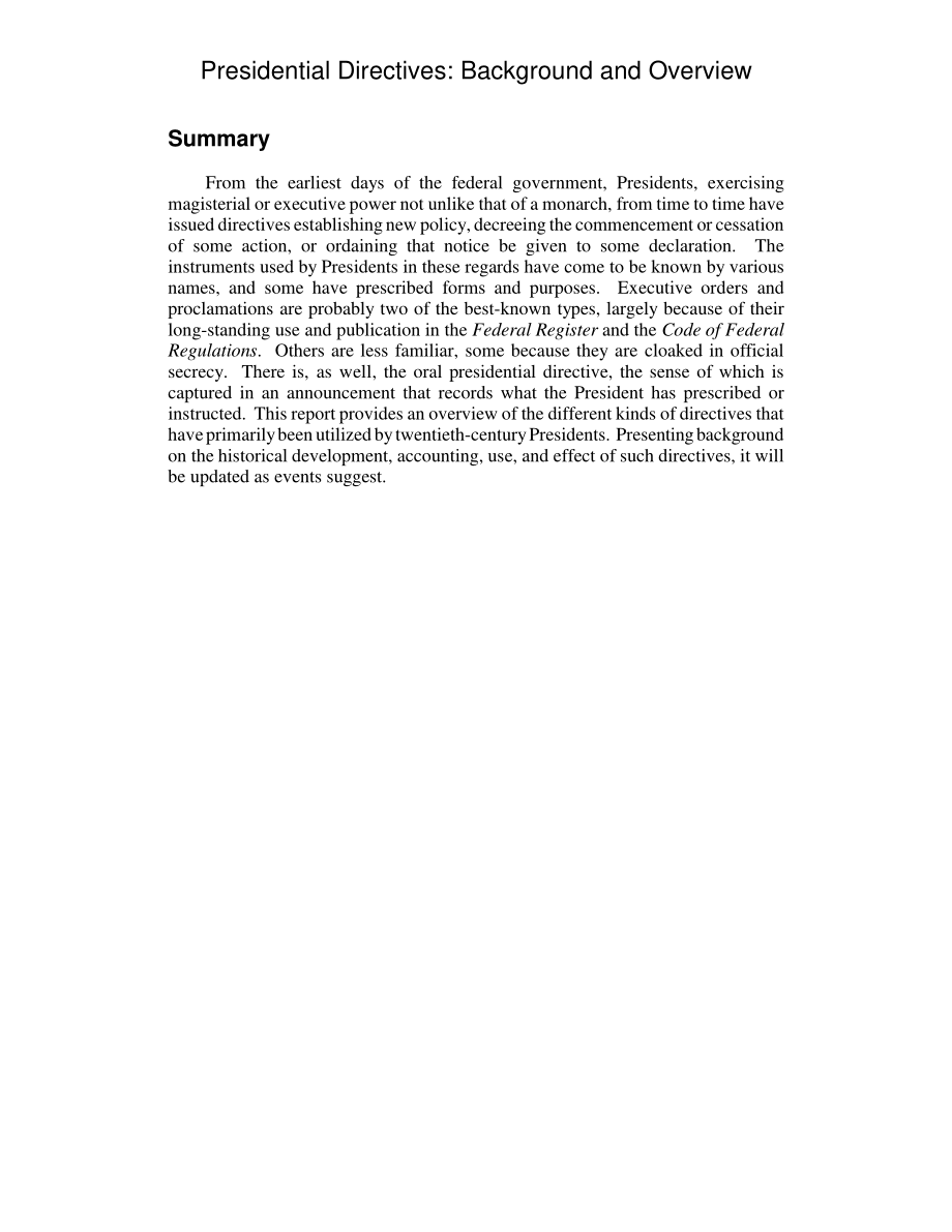 [20030210]98-611GOV_总统指示：背景和概述.pdf_第2页