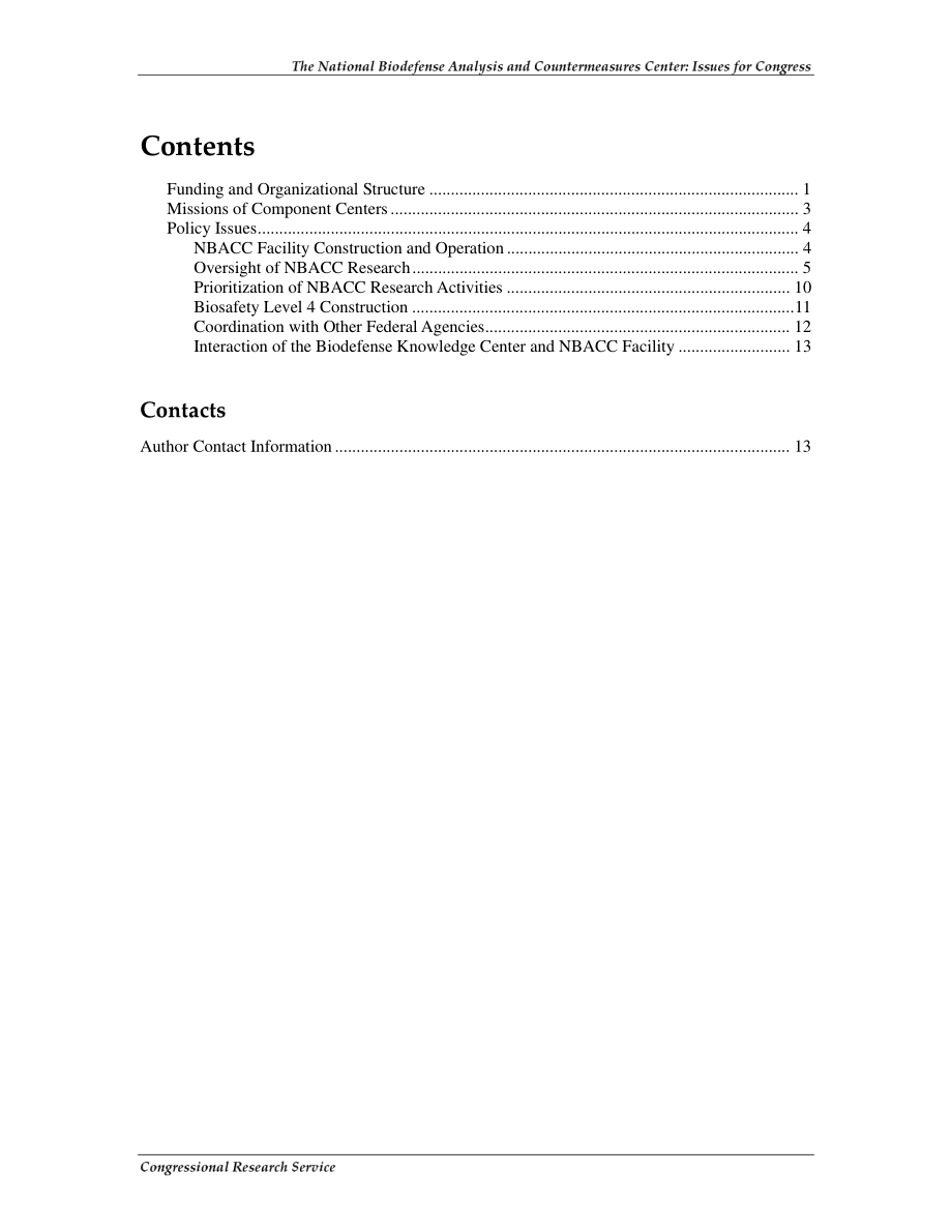 [20070719]RL32891_国家生物防御分析与对策中心：国会议题.pdf_第3页
