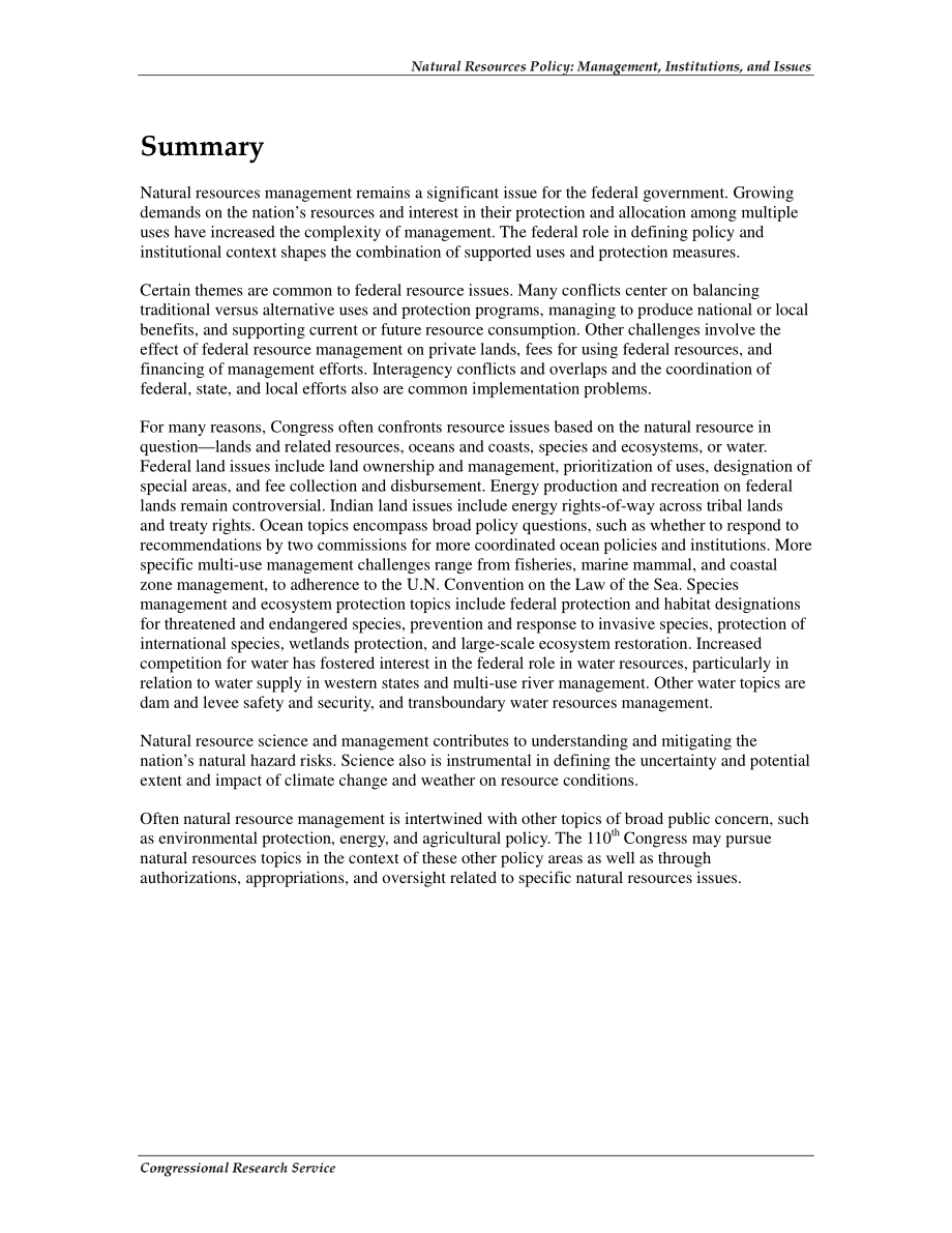 [20070117]RL33806_自然资源政策：管理、机构和问题.pdf_第2页