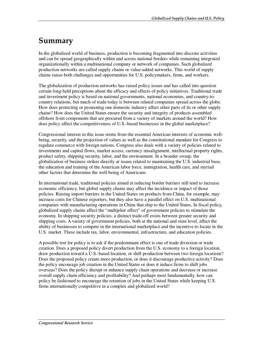 [20100127]R40167_全球化供应链与美国政策.pdf_第2页
