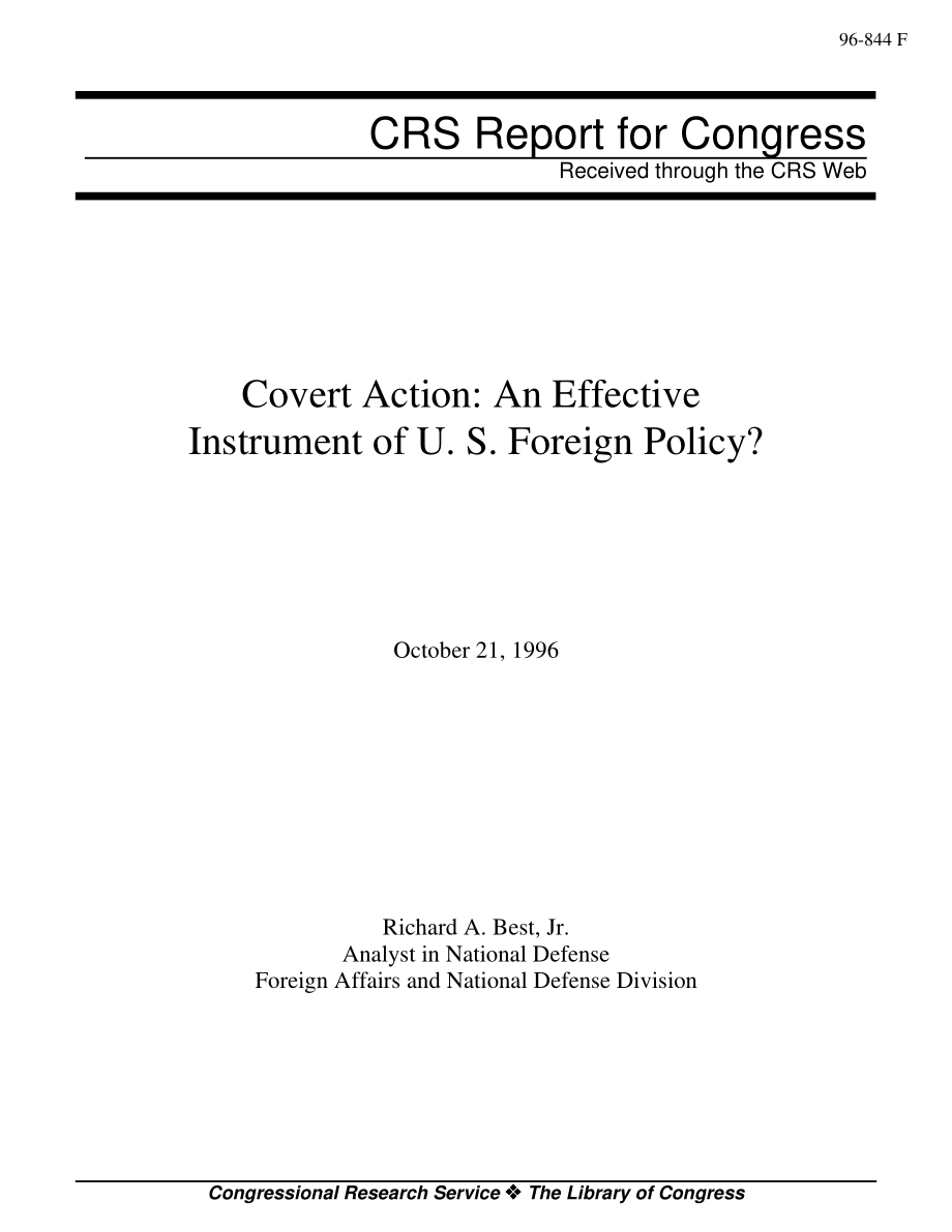 [19961021]96-844_隐蔽行动：美国外交政策的有效工具？.pdf_第1页