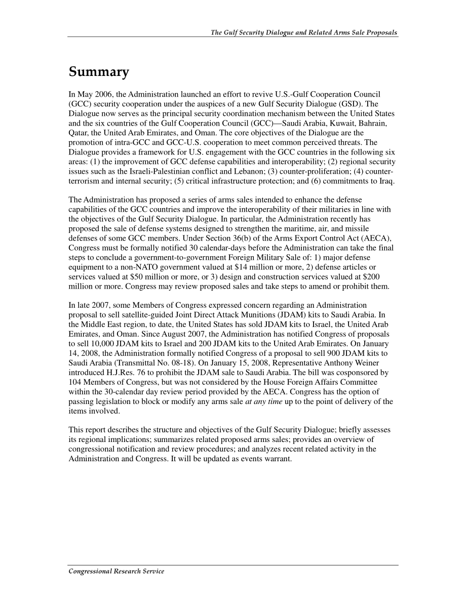 [20081008]RL34322_海湾安全对话及相关军售建议.pdf_第2页