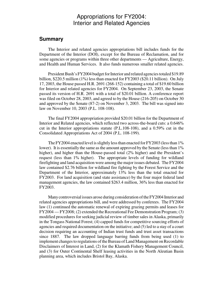 [20040610]RL31806_2004财年拨款：内部和相关机构.pdf_第3页
