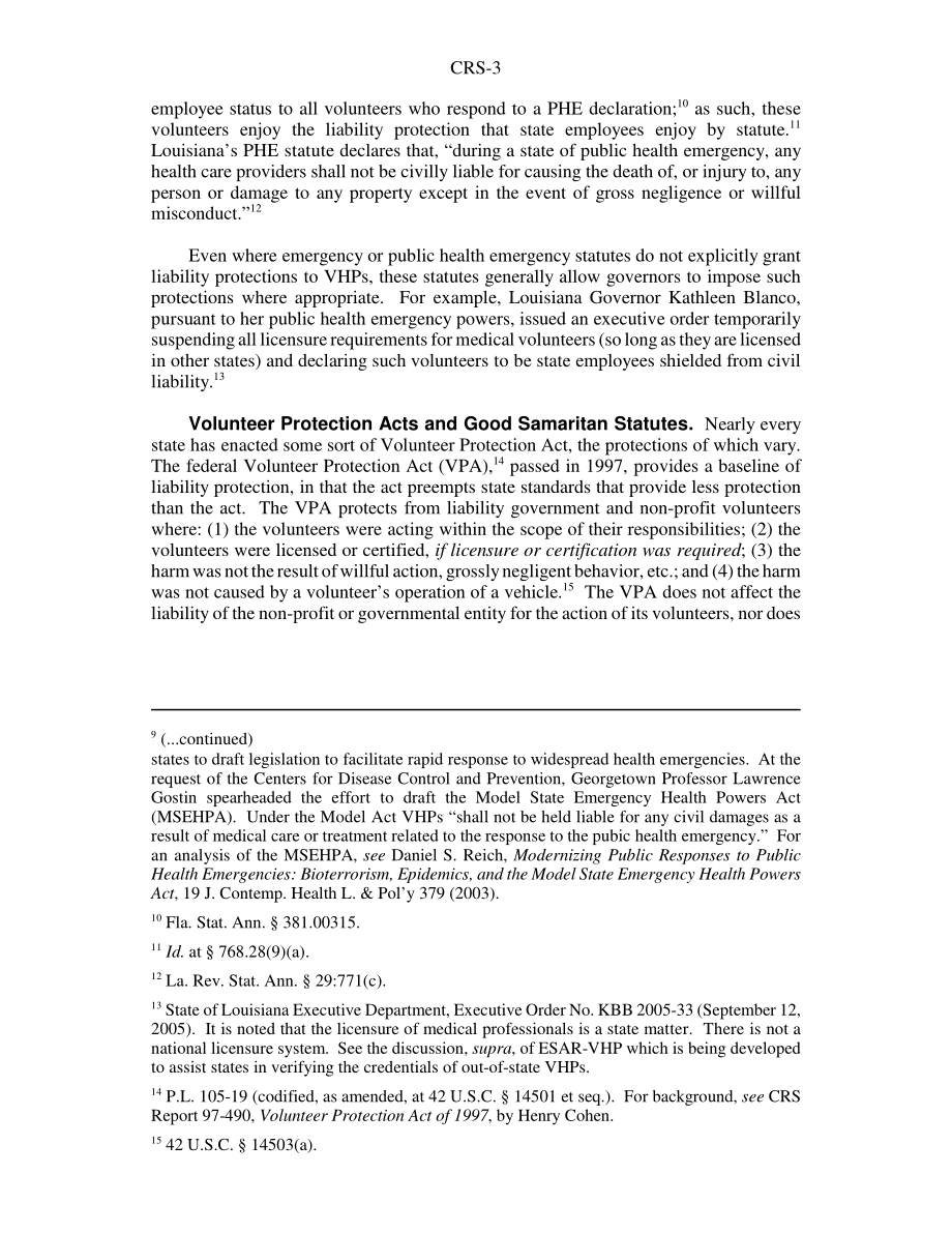 [20050919]RS22255_应急响应：志愿卫生专业人员的民事责任.pdf_第3页