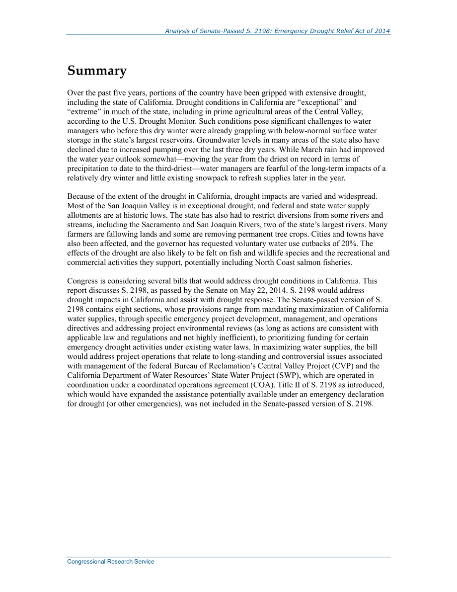 [20140610]R43594_参议院通过第2198条的分析：2014年紧急抗旱法.pdf_第2页