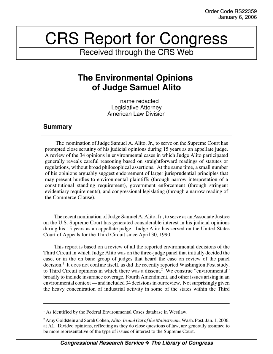 [20060106]RS22359_塞缪尔·阿利托法官的环境观点.pdf_第1页