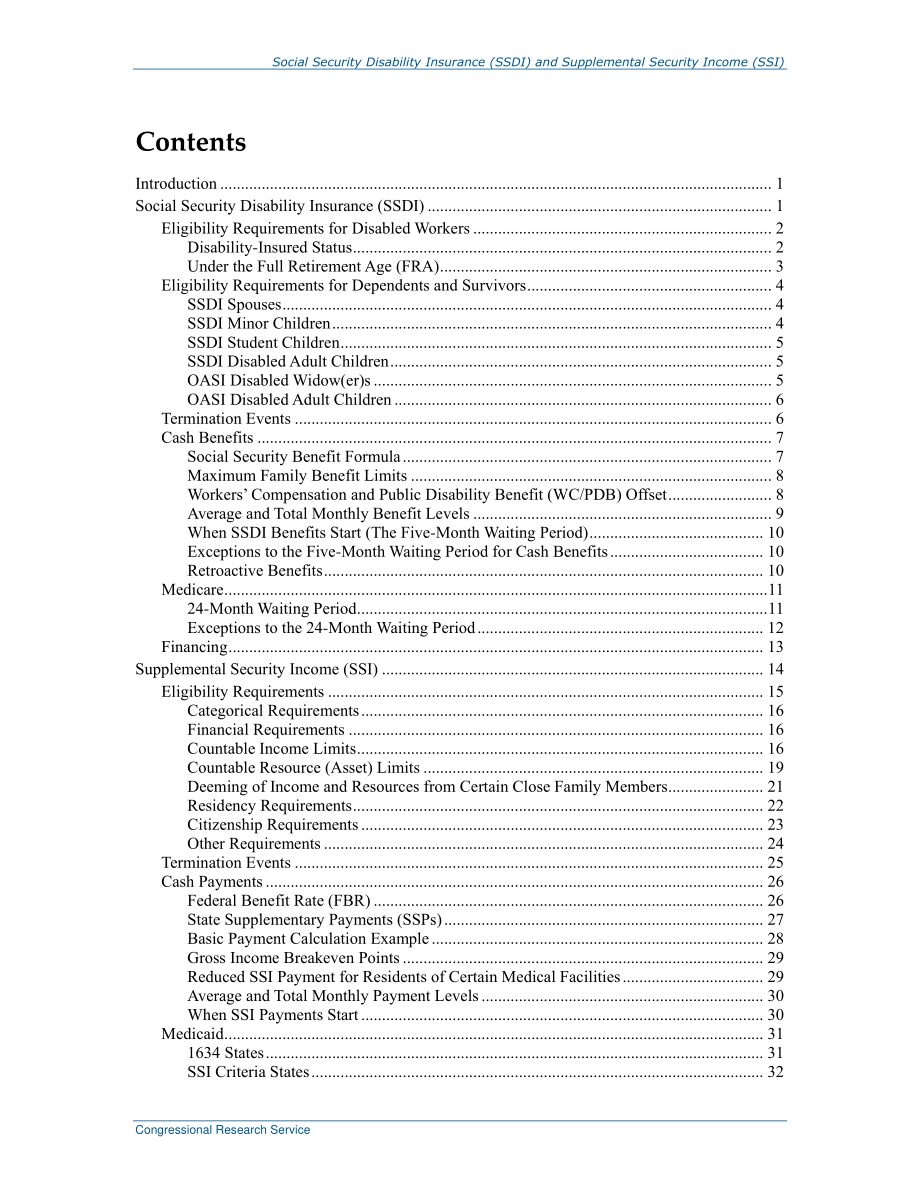 [20180516]R44948_社会保障残疾保险（SSDI）和补充保障收入（SSI）：资格、福利和融资.pdf_第3页