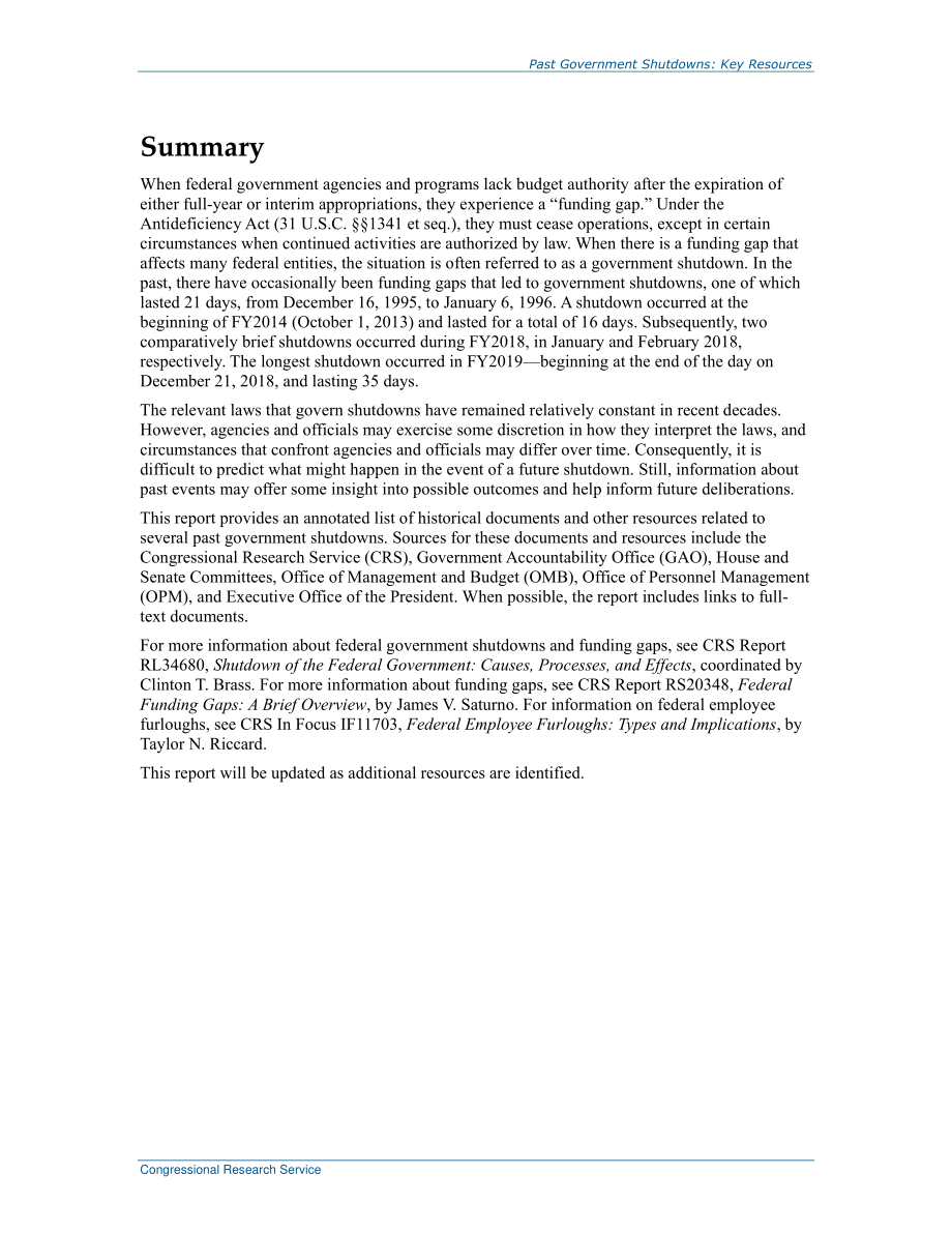 [20210614]R41759_过去的政府关门：关键资源.pdf_第2页