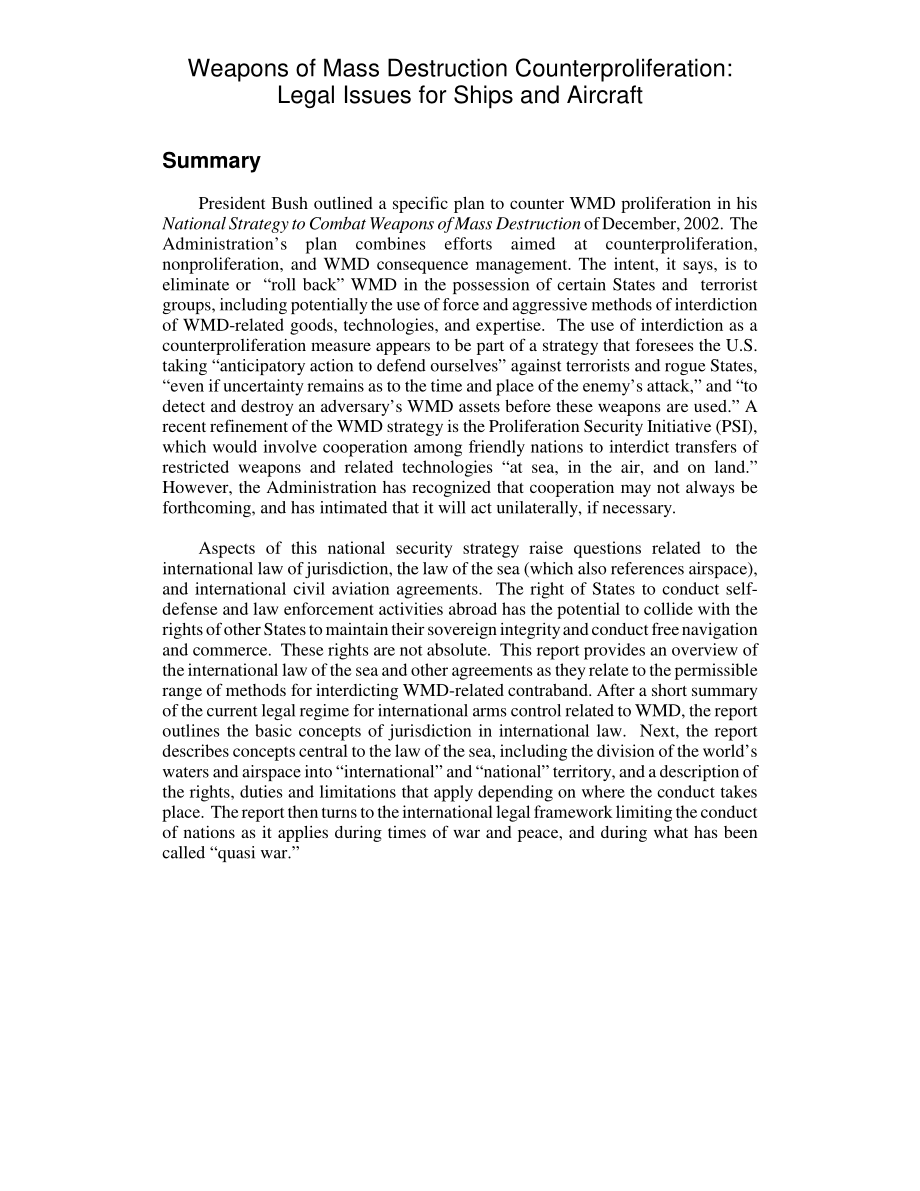 [20031001]RL32097_大规模毁灭性武器反扩散：船舶和飞机的法律问题.pdf_第2页