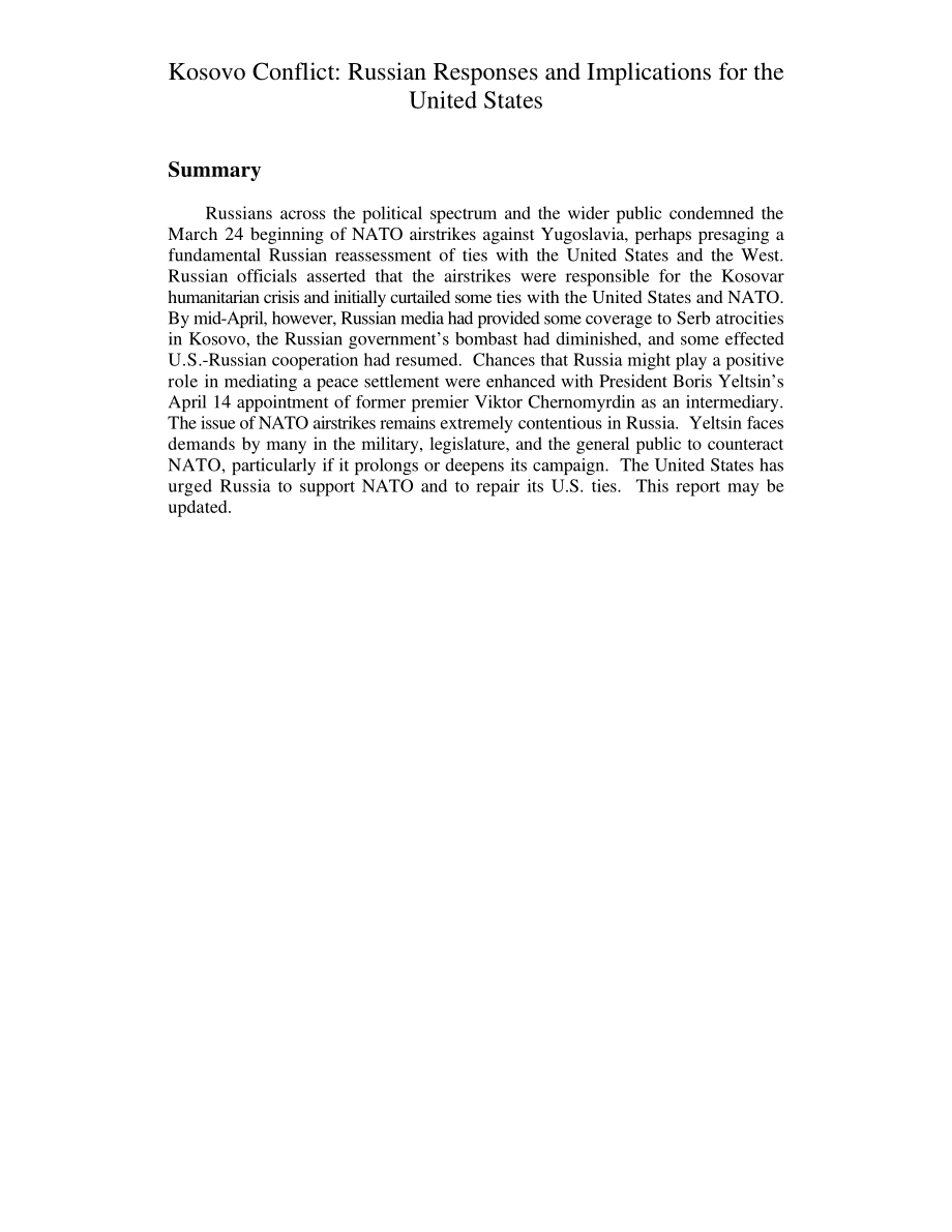 [19990602]RL30130_科索沃冲突：俄罗斯的反应和对美国的影响.pdf_第3页