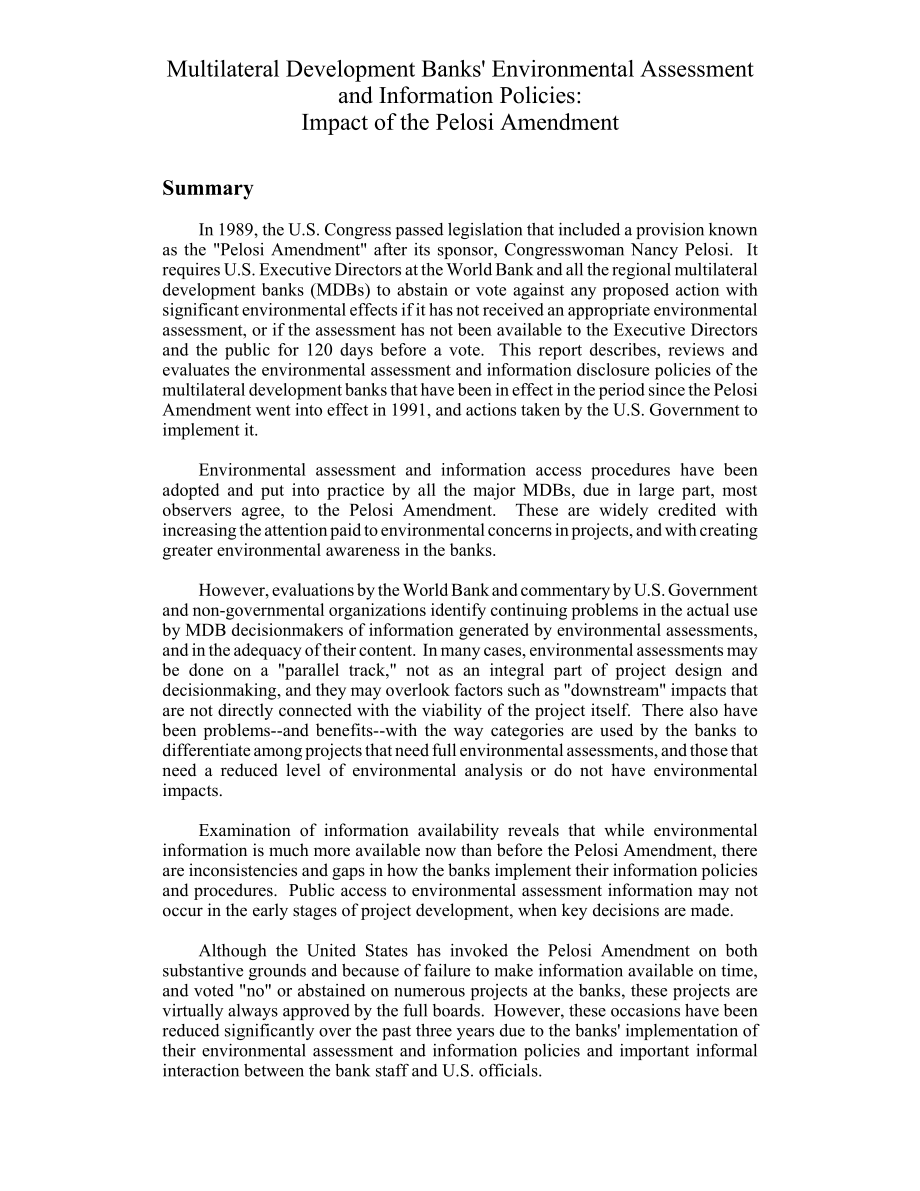 [19980212]98-180_多边开发银行的环境评估和信息政策：佩洛西修正案的影响.pdf_第2页