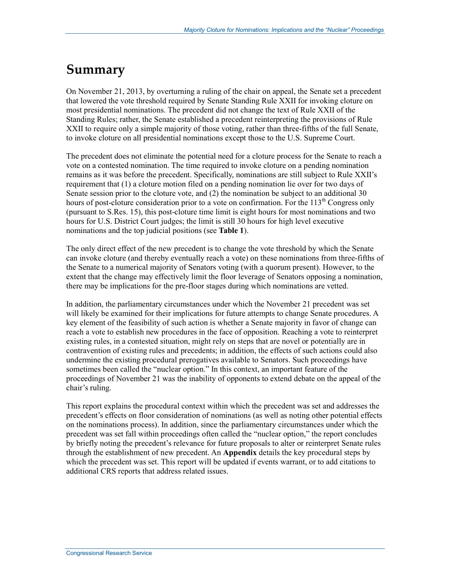 [20131206]R43331_提名多数票：影响和“核”程序.pdf_第2页