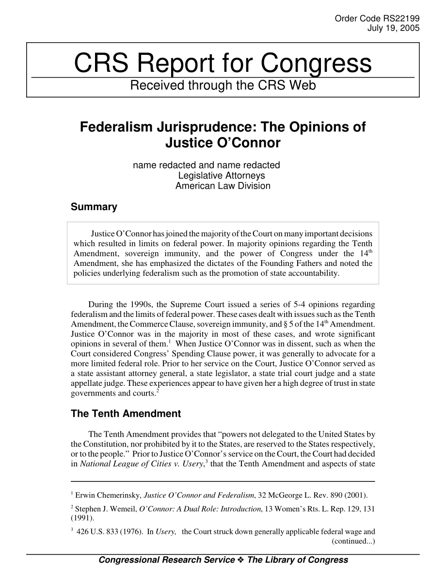 [20050719]RS22199_联邦制判例：奥康纳法官的意见.pdf_第1页