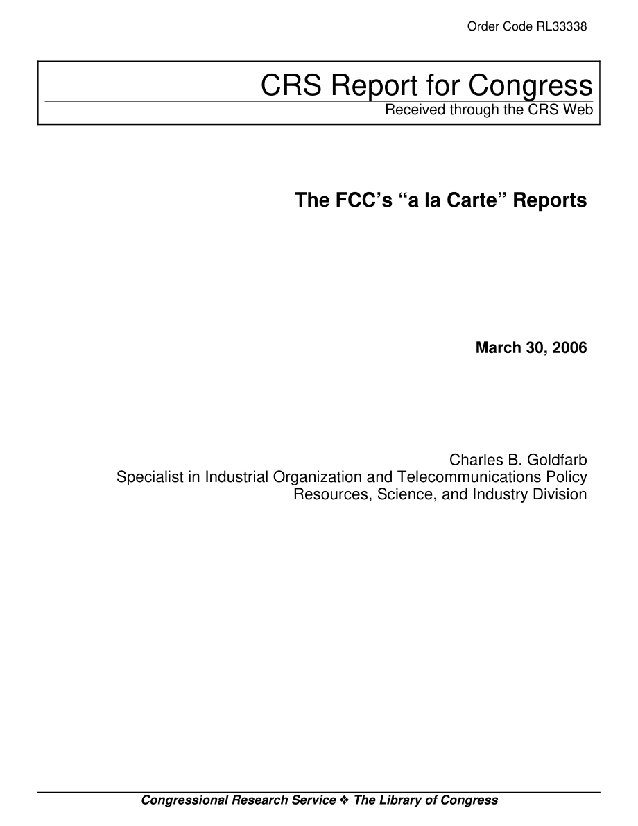 [20060330]RL33338_FCC的“点菜”报告.pdf_第1页