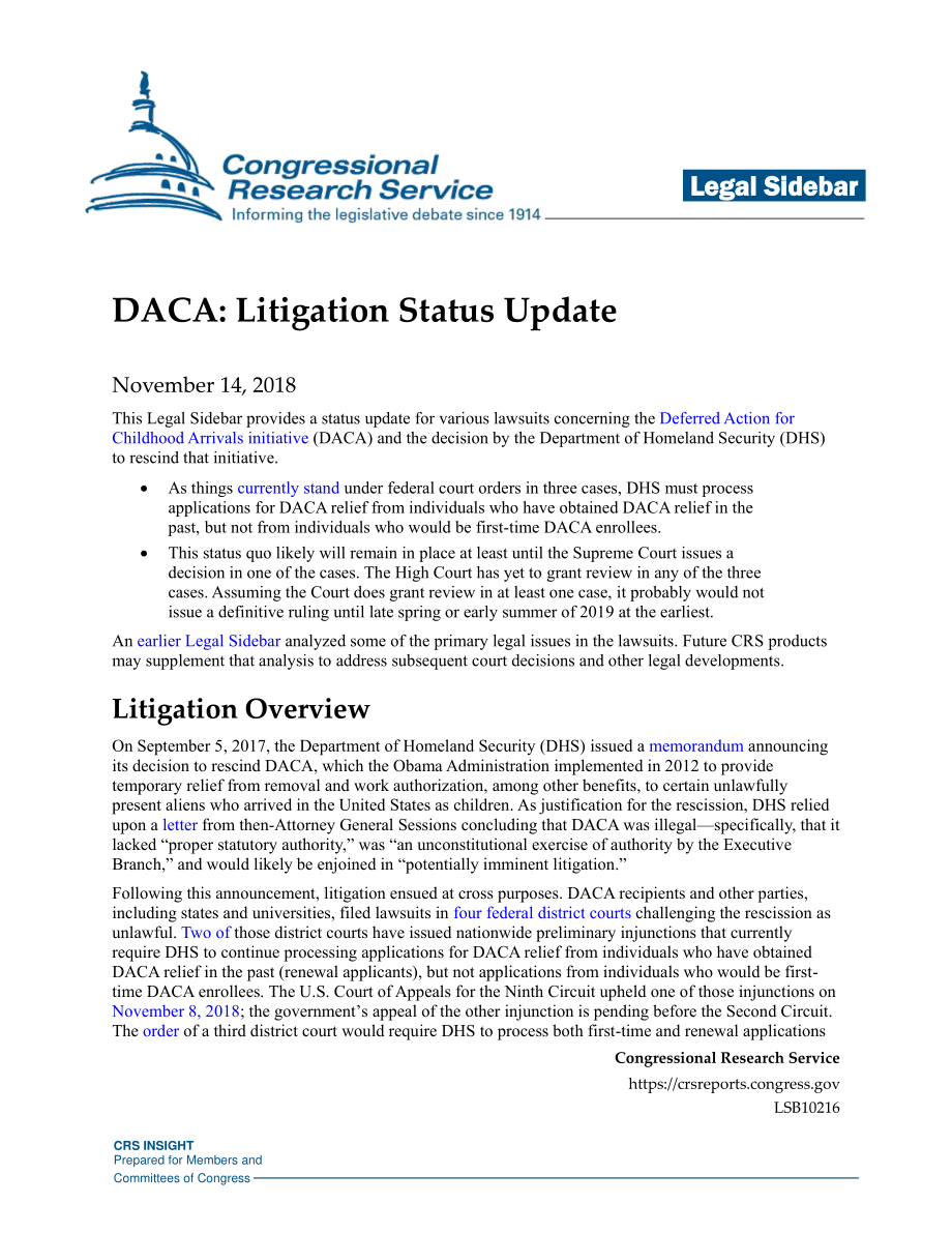 [20181114]LSB10216_DACA：诉讼状态更新.pdf_第1页