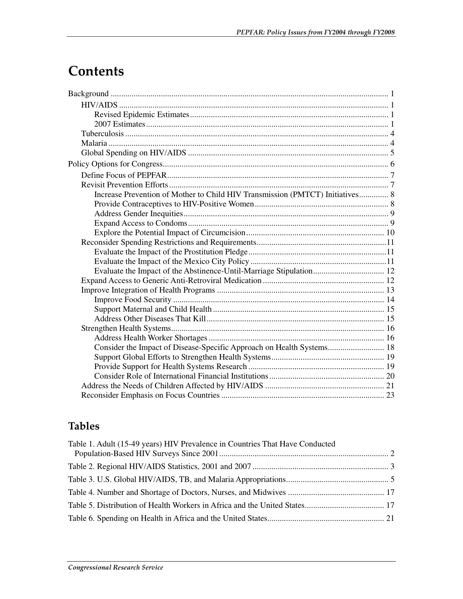[20071126]RL34192_PEPFAR：2004财年至2008财年的政策问题.pdf_第3页