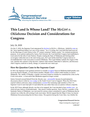 [20200724]LSB10527_这片土地是谁的土地？McGirt诉俄克拉荷马州案的裁决及国会的考虑.pdf