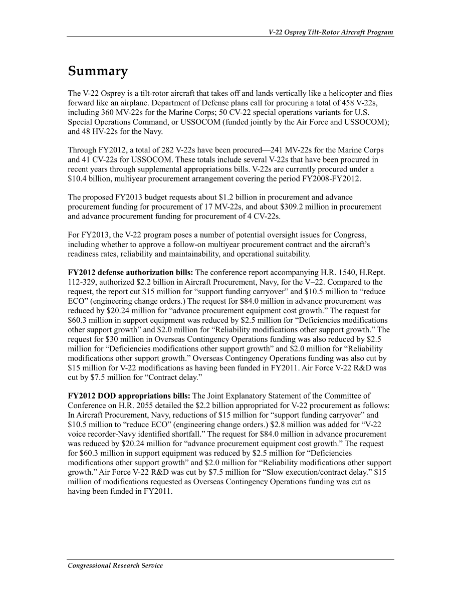 [20120419]RL31384_V-22鱼鹰倾转旋翼飞机计划.pdf_第2页