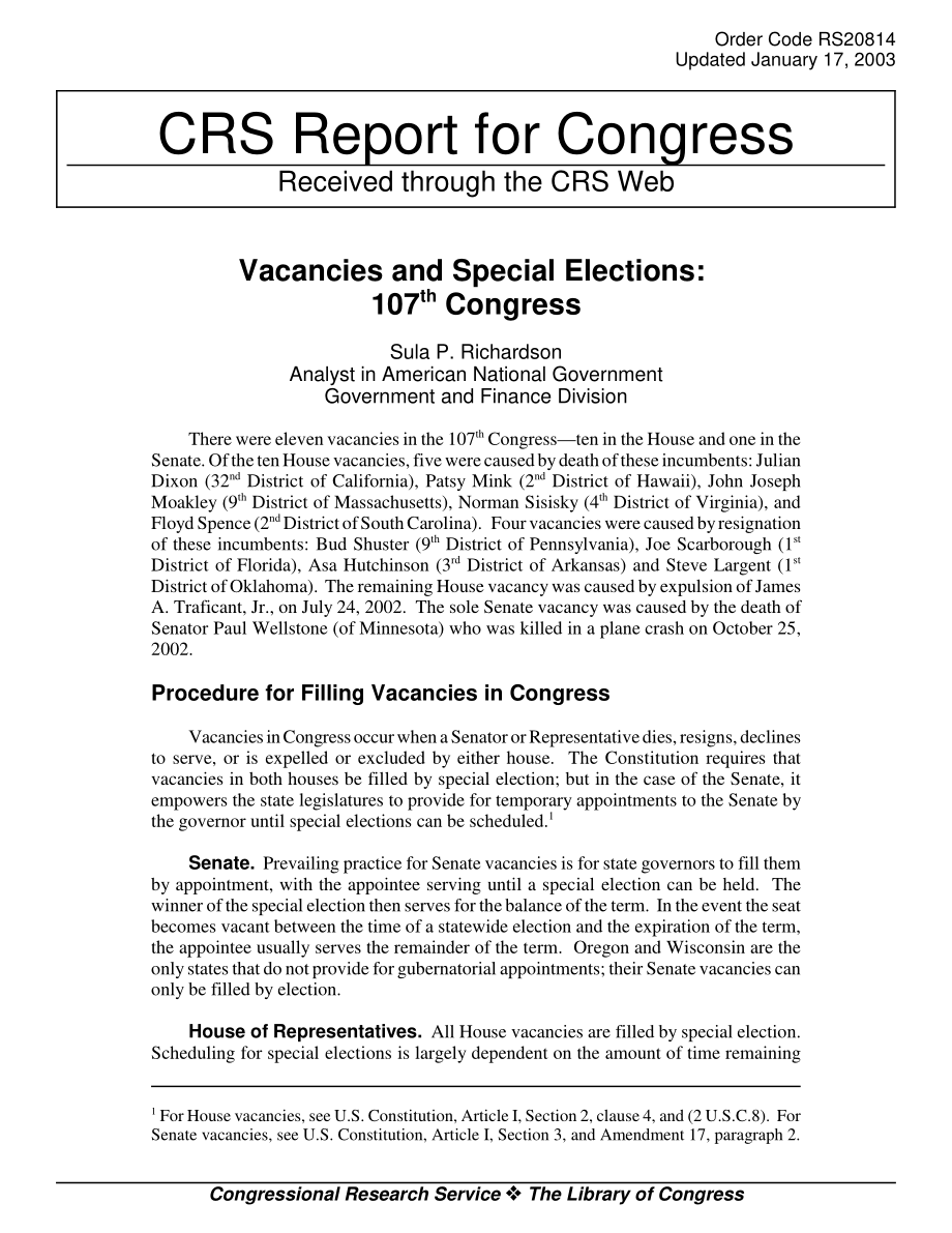 [20030117]RS20814_空缺和特别选举：第107届大会.pdf_第1页