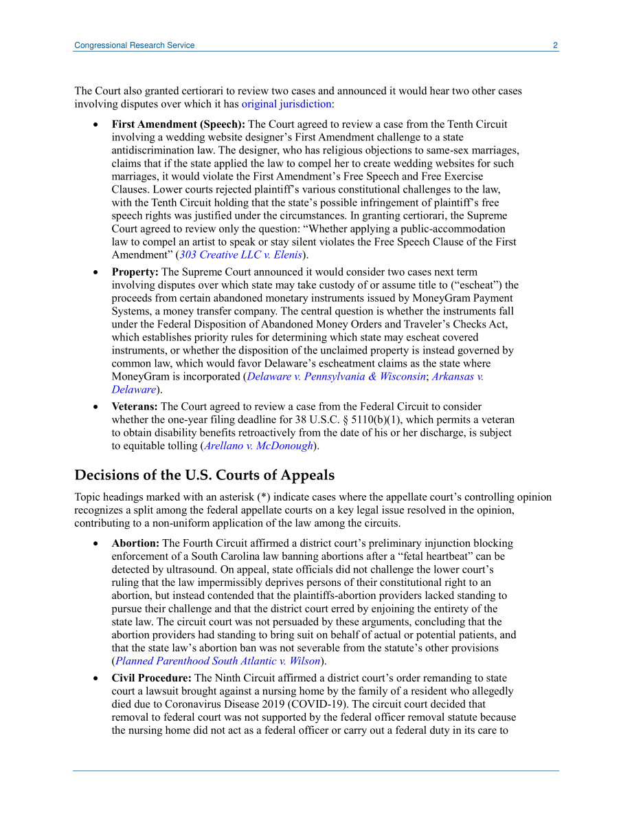 [20220228]LSB10700_国会法院观察员：最近立法者感兴趣的上诉裁决（2022年2月21日至27日）.pdf_第2页