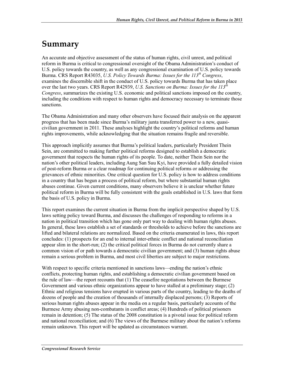 [20130720]R43132_2013年缅甸的人权、内乱和政治改革.pdf_第2页
