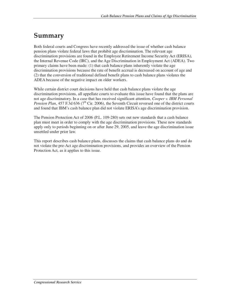 [20090309]RL33004_现金余额养老金计划和年龄歧视索赔.pdf_第2页