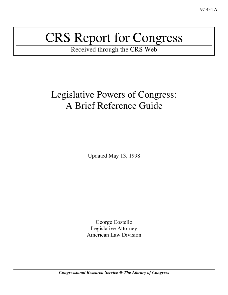[19980513]97-434A_国会立法权：简要参考指南.pdf_第1页