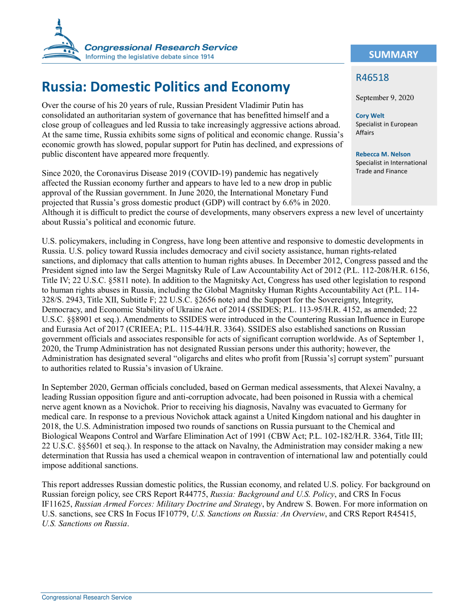 [20200909]R46518_俄罗斯：国内政治经济.pdf_第2页