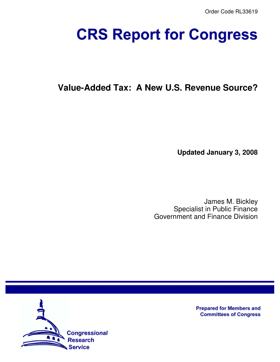 [20080103]RL33619_增值税：美国新的收入来源？.pdf_第1页