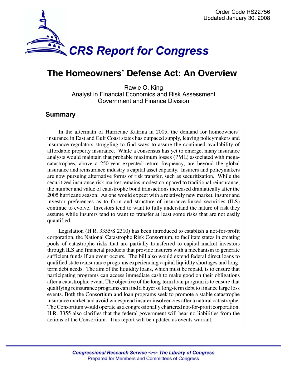 [20080130]RS22756_《房主保护法》：概述.pdf_第1页