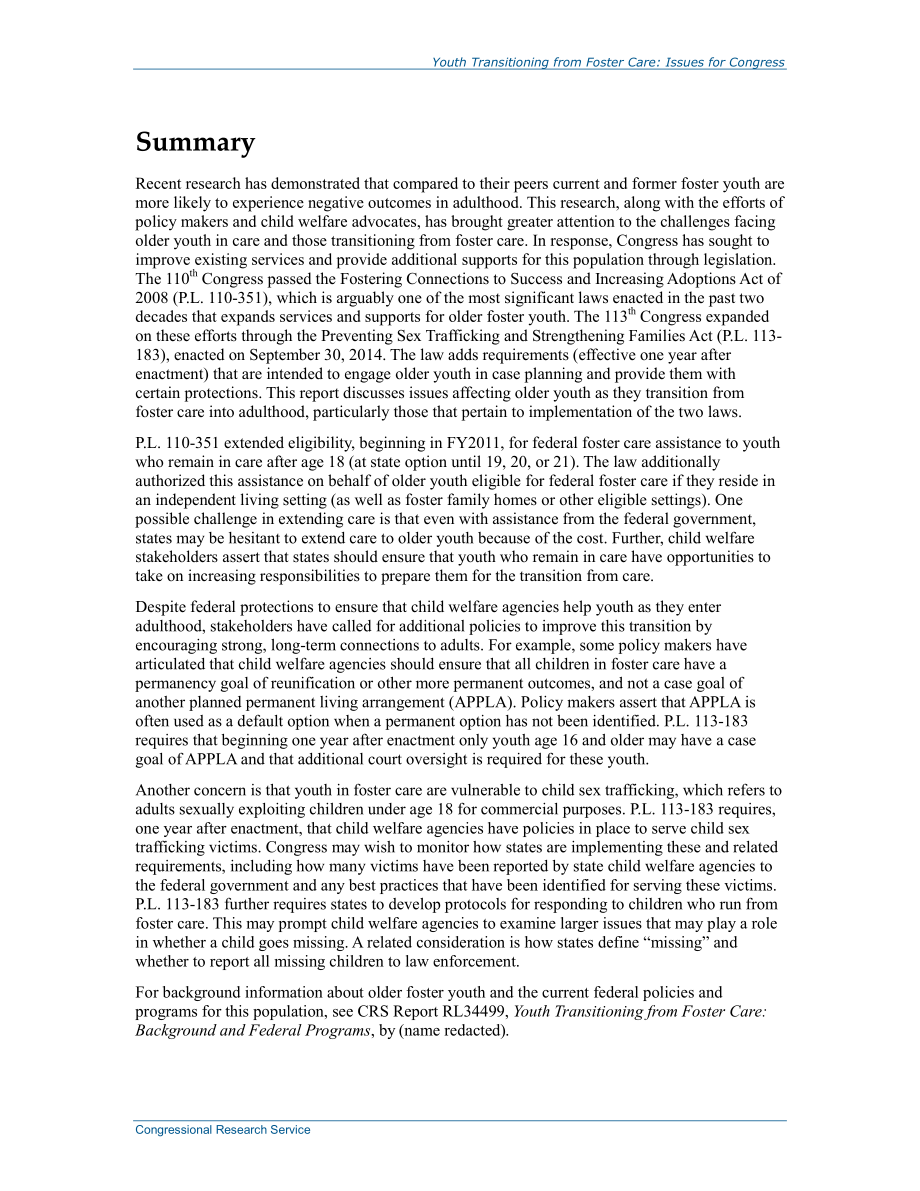 [20141008]R40218_从寄养过渡的青年：国会议题.pdf_第2页