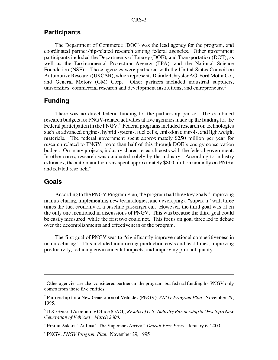 [20030122]RS20852_新一代车辆合作伙伴关系：现状和问题.pdf_第2页