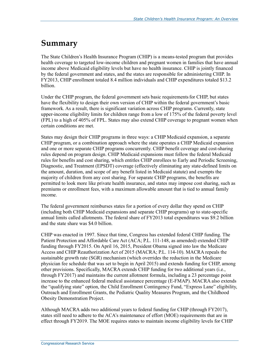 [20150423]R43627_州儿童健康保险计划：概述.pdf_第2页