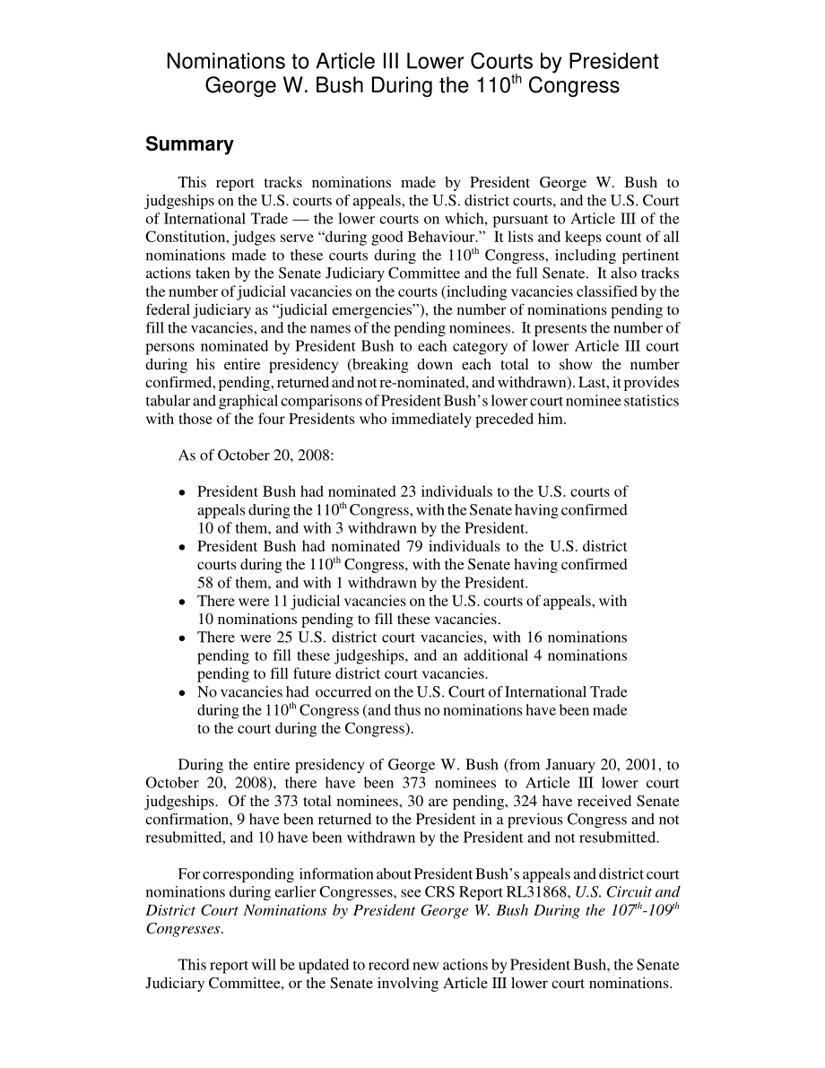 [20081020]RL33953_乔治·W·布什总统在第110届国会期间对第三条下级法院的提名.pdf_第2页