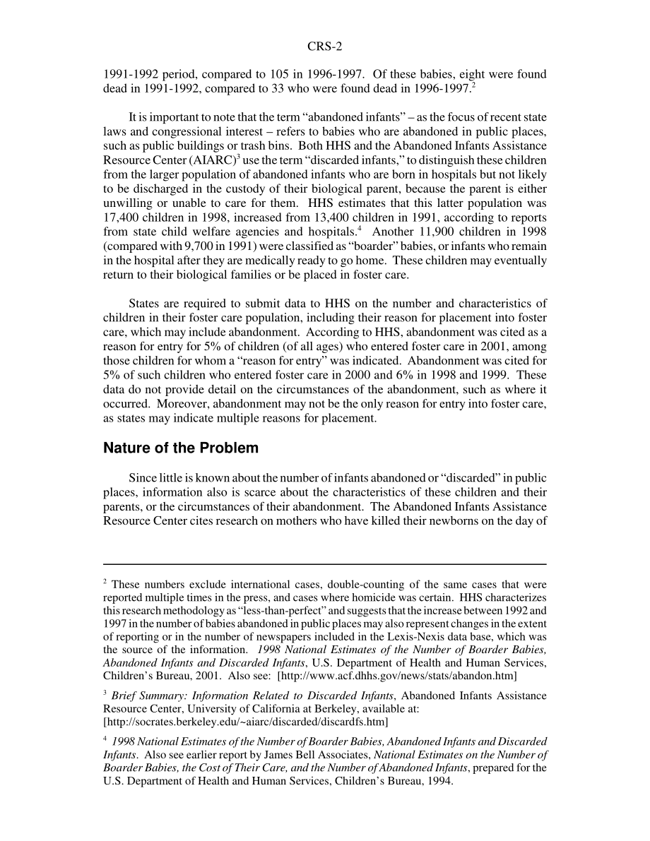 [20030408]RS20901_弃婴的“避风港”：问题背景和州法律.pdf_第2页