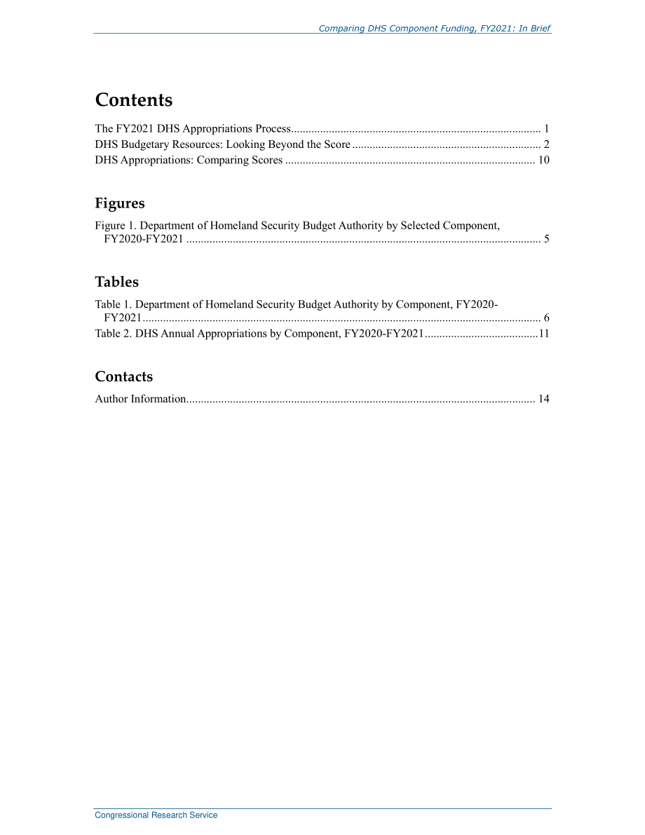 [20210104]R46630_比较2021财年DHS部分资金：简言之.pdf_第2页