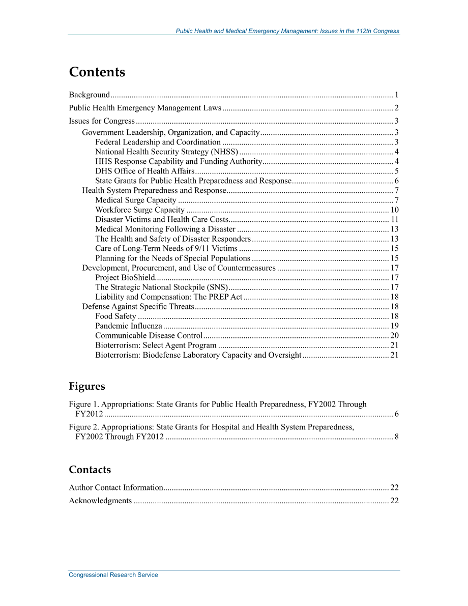 [20110218]R41646_公共卫生和医疗应急管理：第112届国会的议题.pdf_第3页