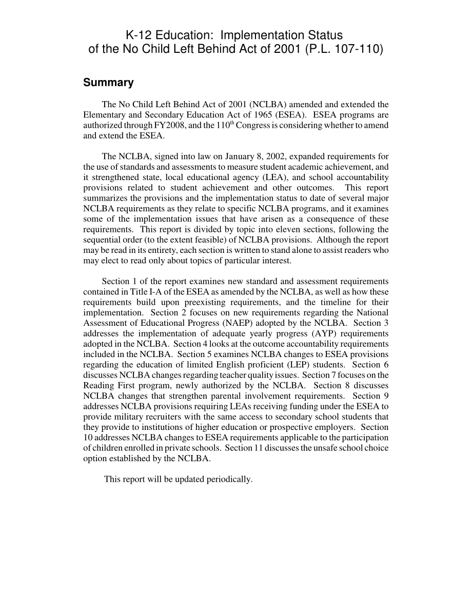 [20080326]RL33371_K-12教育：2001年《不让一个孩子掉队法》的执行情况（P.L107-110).pdf_第2页
